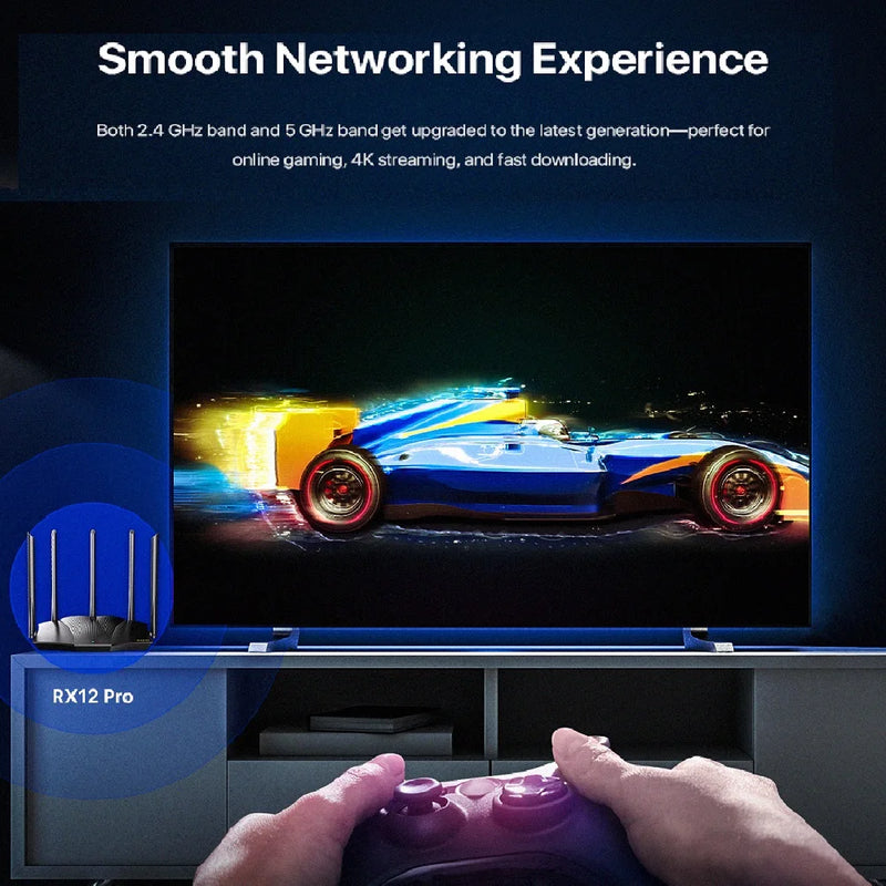 រ៉ោតទ័រ Wifi Tenda AX1500/AX3000 Wifi 6 Mesh WIFI Gigabit 2.4G 5GHz Dual-Band RX12 PRO WIFI6 ឧបករណ៍ពង្រីកសញ្ញាឥតខ្សែ WiFi Repeater
