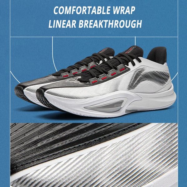 ស្បែកជើងបាល់បោះបុរស Li-Ning SHINING 3 V2 Court BOOM Cushion ទម្ងន់ស្រាល ស្រូបយកឆក់ ស្បែកជើងកីឡា LiNing ABPW017