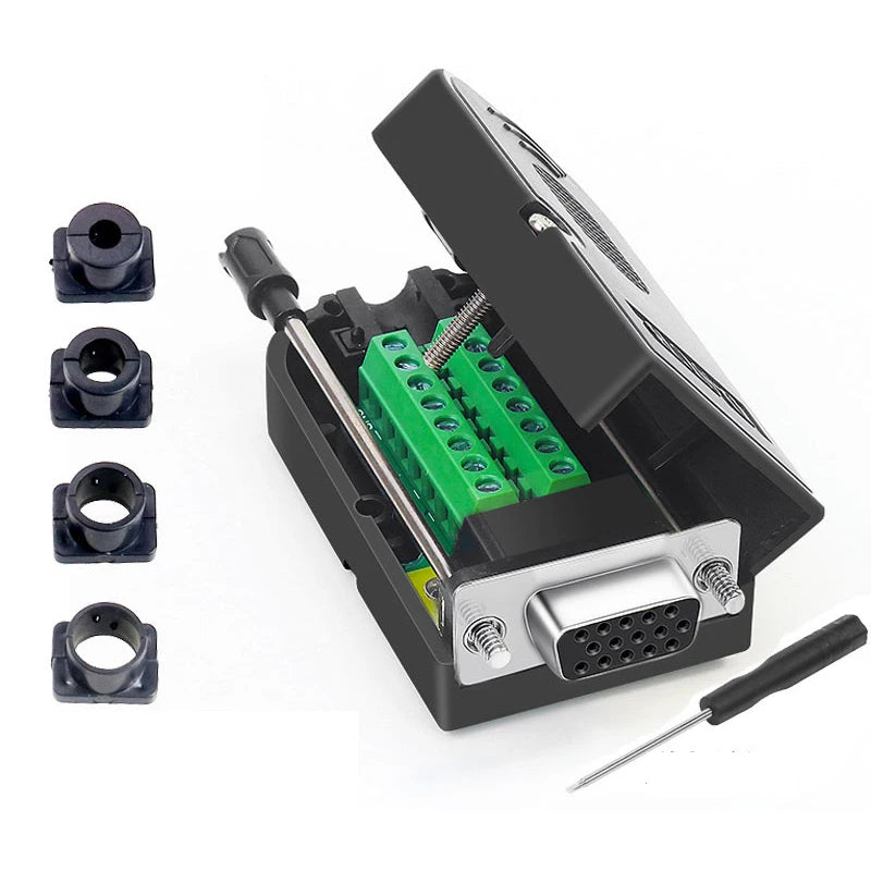 DB15 Solder-free VGA Connector Male Female HDB15-pin Plug Industrial Grade VGA 15 Pin 3+9 Computer Monitor Projector Connector