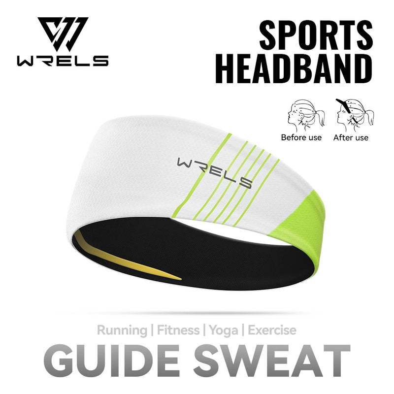 WRELS Sweatband Sweat Wicking Sports Headband Breathable Mesh Quick Dry Hair Band Elastic Ultralight Men Women Running Headband