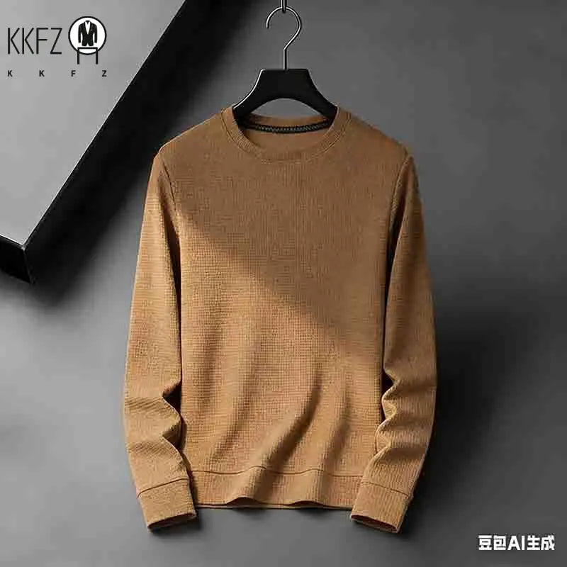 Fashion Men's Dusty  Crew Neck Long Sleeve Knit Top Slim Fit Casual Wear for Street Style & Commute