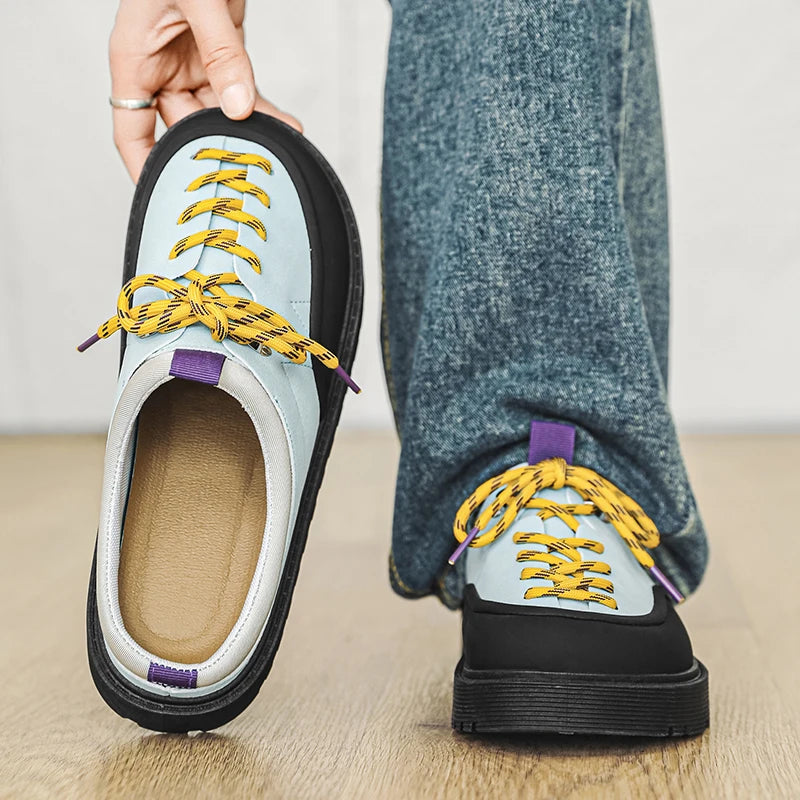Men's Hiking Outdoor Casual Shoes Summer Soft Sole Anti-Slip City Walking Shoes Fashion Youth Comfort Sports Slip-On Slippers
