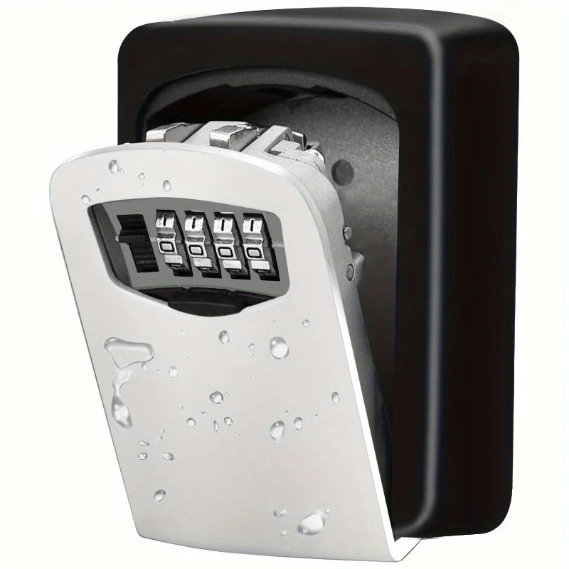 1pc Bnation Ultra-Secure Flip-Top Key Safe - Metal & Plastic Key Storage Box with Combination Dial, Key safe with password lock
