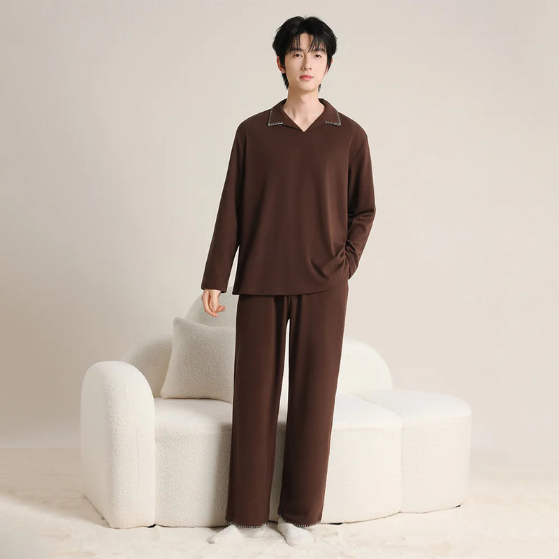 Pijama Mujer Thicken Warm Sleepwear For Sleeping Set Autumn Winter Couple Pajamas Long Sleeve De Velvet Women's Home Clothes