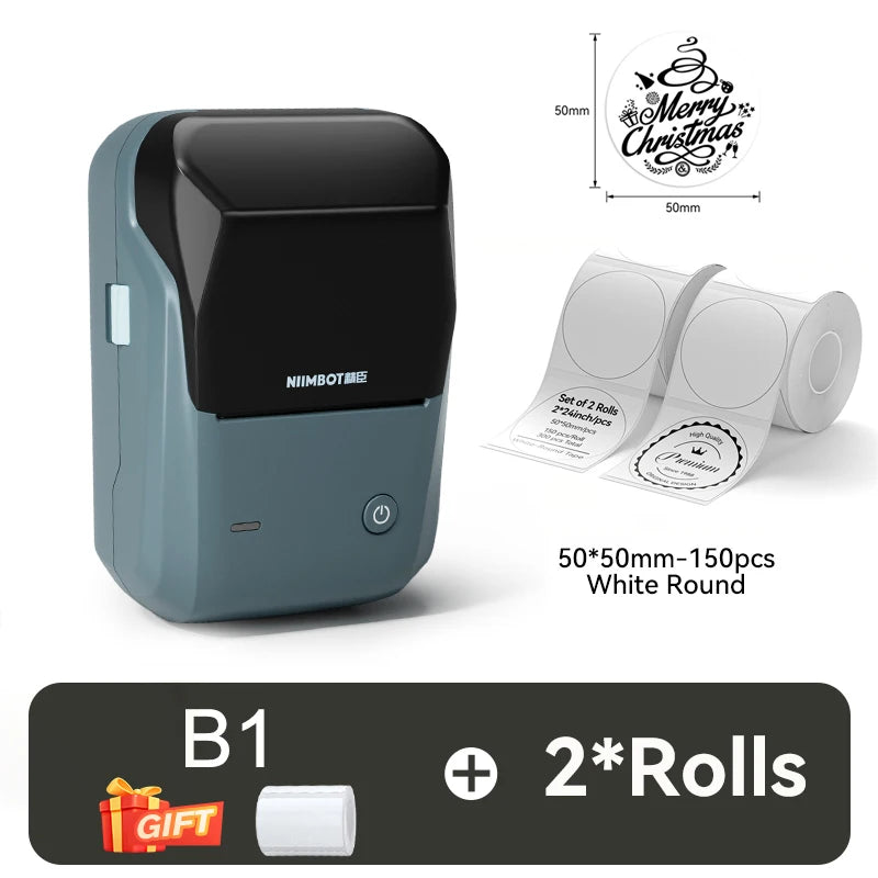 Niimbot B1 Thermal Printer Self-adhesive Food Stickers Bluetooth Label Maker Pocket Name Pirce Bacode Bussiness Labeling Machine