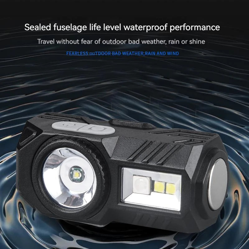 ភ្លើងពិល LED ដែលអាចសាកបាន មានឧបករណ៍ចាប់សញ្ញា សម្រាប់បោះតង់ ភ្លើងពិលចល័ត ភ្ជាប់ជាមួយថ្ម 18650 សម្រាប់នេសាទ