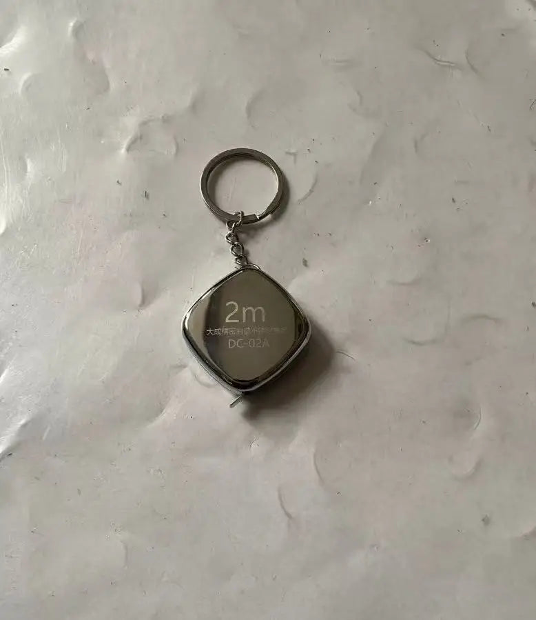 2M Mini Keychain Tape Measure Stainless Steel Waterproof Shockproof High Precision Portable Pocket Measuring Ruler For Daily Mea