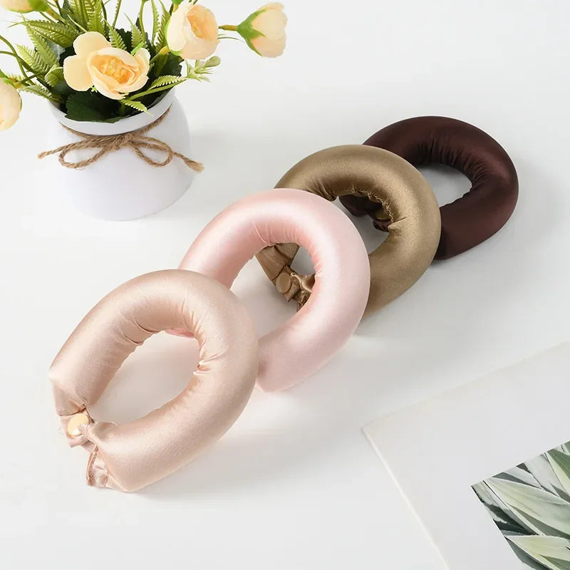 Hatless curling iron; heatless curling rod; night soft curls, heatless curling tube, satin curling rod head，Lady's hair curlers