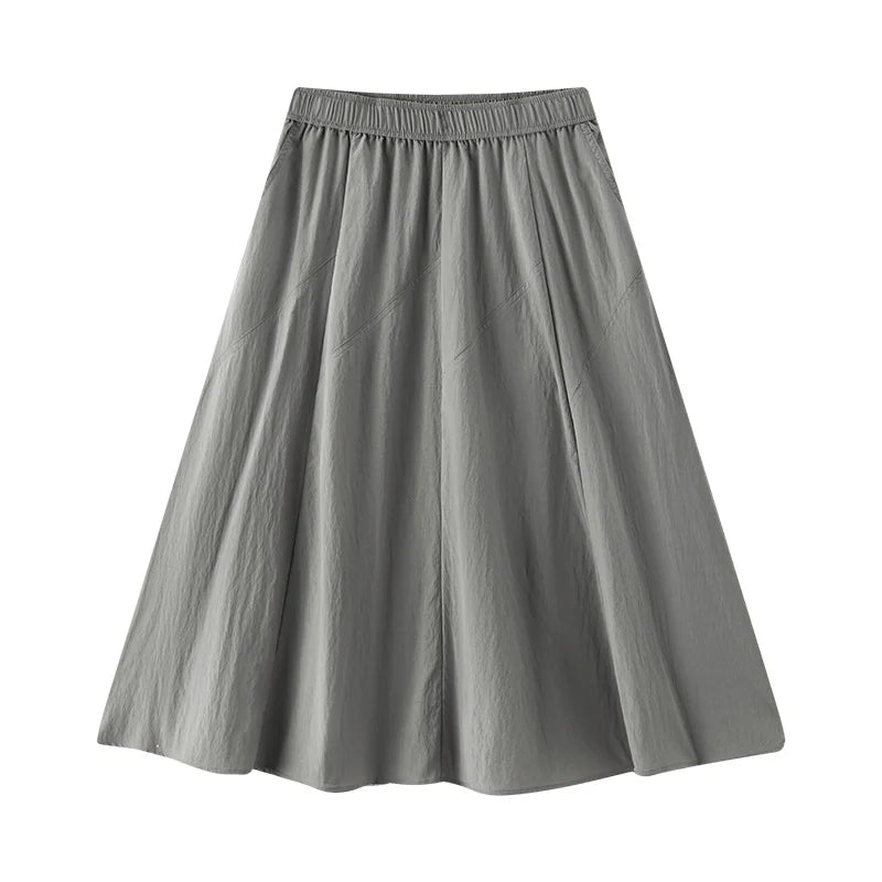 Semir Womens Skirt 2026 Elastic Waist Draped Split A Line Tops Loose Casual Style Soft Elegant Comfortable Daily Wear