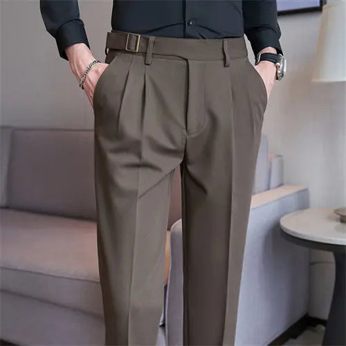 2026 New Black Mens Suit Trouser, Fashion Casual Pants, Blue Khaki White Pantalones Hombre 28-36 Male Pant