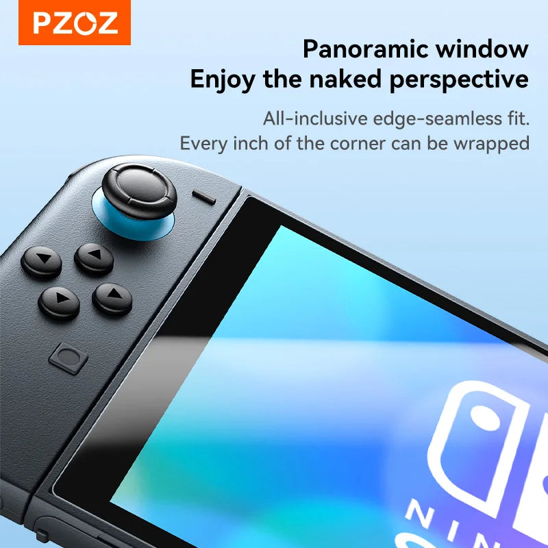  PZOZ For Nintendo Switch 2 OLED Protective Glass Screen Film Switch OLED Tempered Glass New 8-inch Film Full Screen