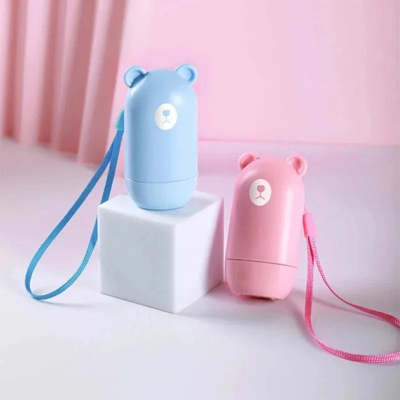 1pc Cute Little Bear Stamp Roller Anti-Theft Protection ID Seal Smear Privacy Confidential Data ID Seal Smear Privacy Message