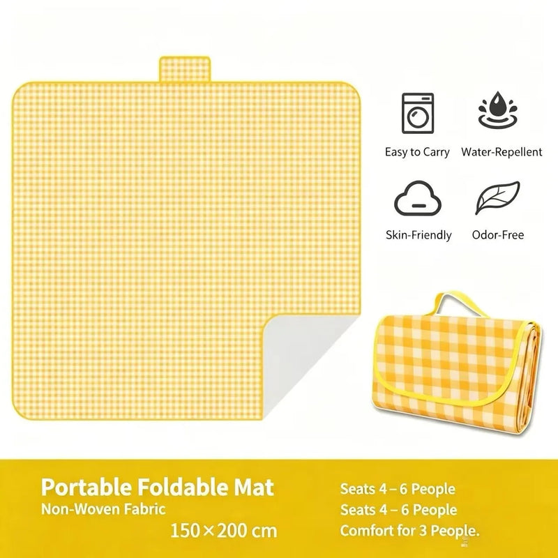Waterproof Outdoor Picnic Mat Portable Spring Outing Ground Mat Moisture-Proof Dirt-Proof Camping Picnic Cloth Ins Wind