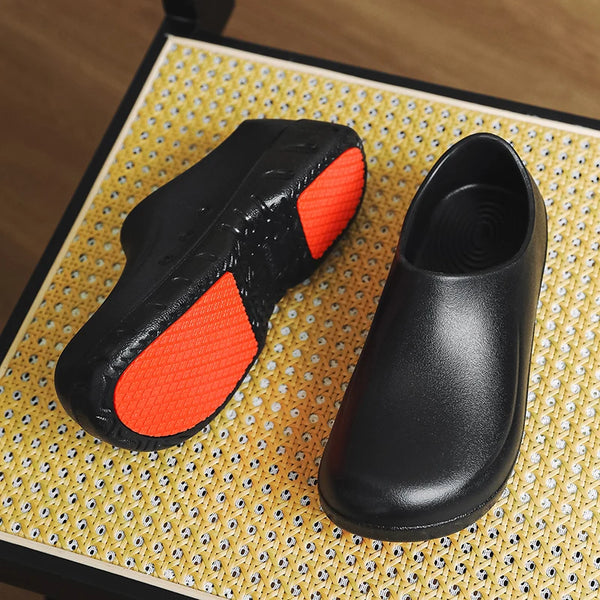 Waterproof Non Slip Chef Work Shoes Men Oil Resistant Slip on EVA Clogs Comfort Lightweight Nursing Shoes for Kitchen Hospital