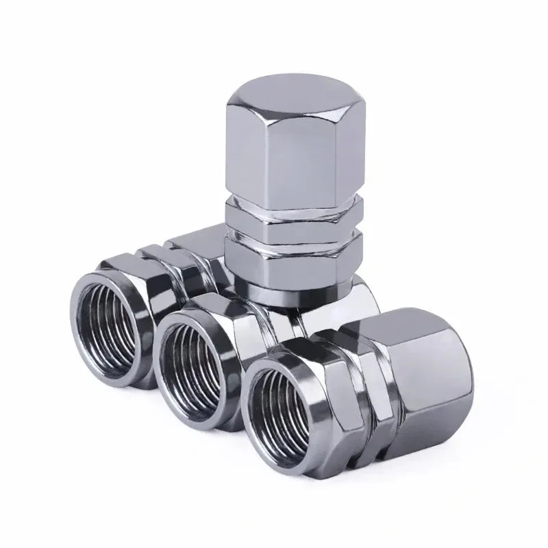 SEAMETAL 4/12Pcs Tire Valve Stem Caps Aluminum Alloy Nipple Wheel Caps for Car Motorcycle Bicycle Decorative Tires Accessories
