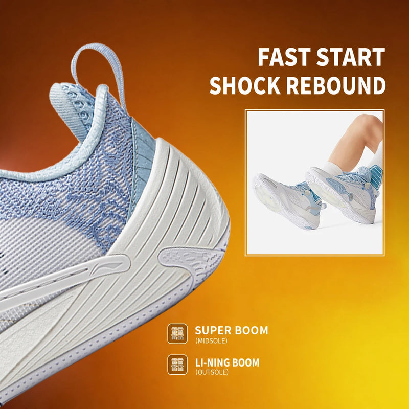 ស្បែកជើងបាល់បោះអាជីព Li-Ning សម្រាប់បុរស WADE ALL CITY 14 SUPER BOOM ទន់ ស្រួលពាក់ ទ្រទ្រង់ដោយក្រណាត់ Lining Sneakers ABAW011 ABAW001