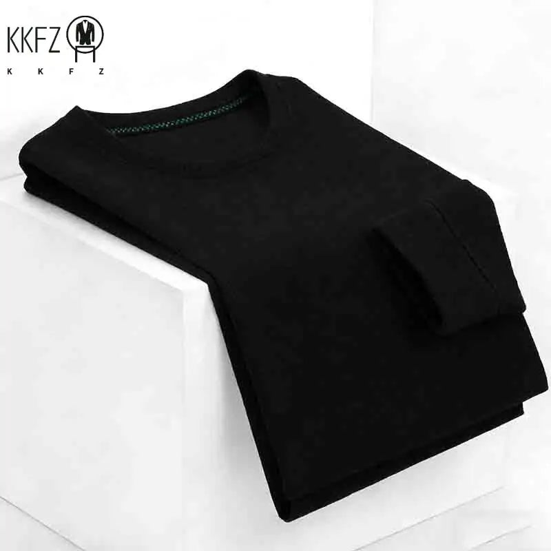 Classic Men's Solid  Crew Neck Long Sleeve Sweater Soft Touch Business Casual Top for Daily Life
