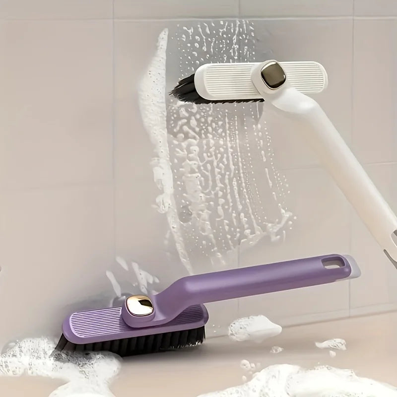 1/2pcs 2-in-1 Rotating Cleaning Brush  Bathroom & More - Durable Bristles for Tile, Grout & Wall Cleaning, Gap cleaning brush.