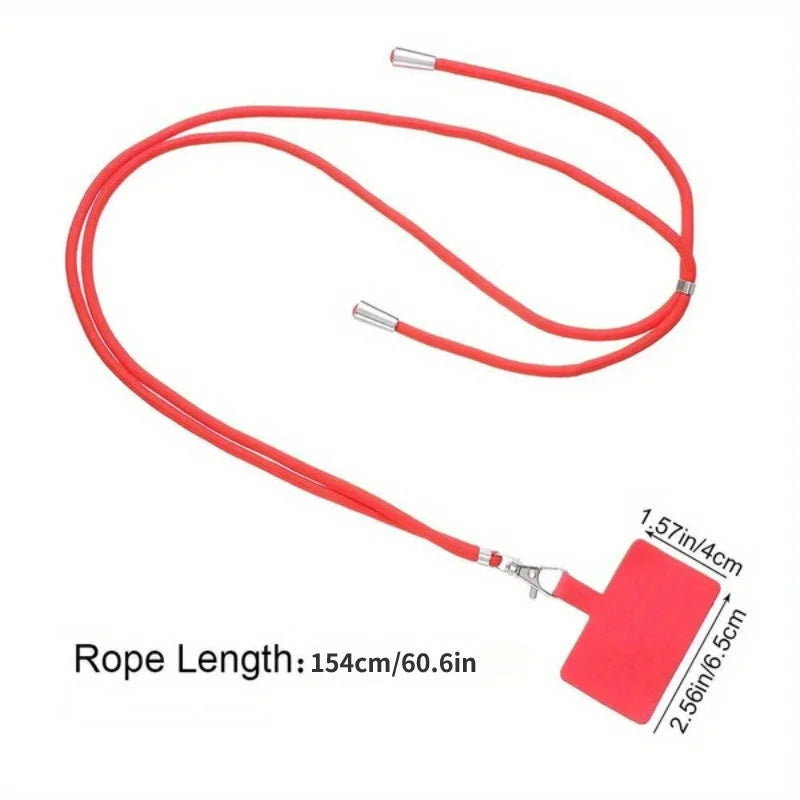 Phone Lanyard Anti Lost Lanyard Strap Universal Adjustable Detachable Colorful Neck Cord Phone Safety Tether Keychain Chain Rope