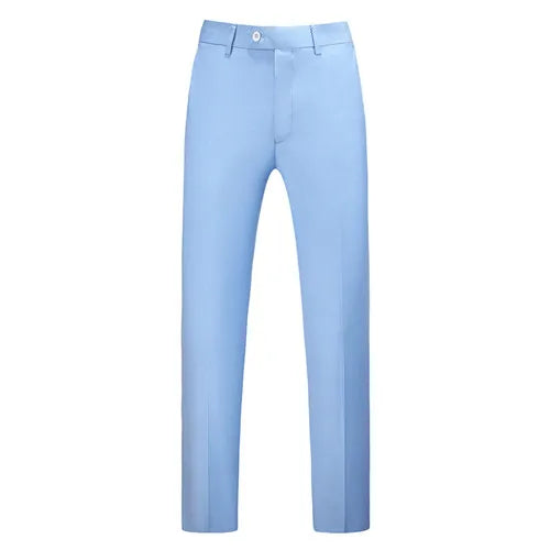 2026 New Men's Middle Waist Pants, 25 Color Choice, Elegant Office Men Trouser, Modest Green Pink Yellow Asian Size M-6XL