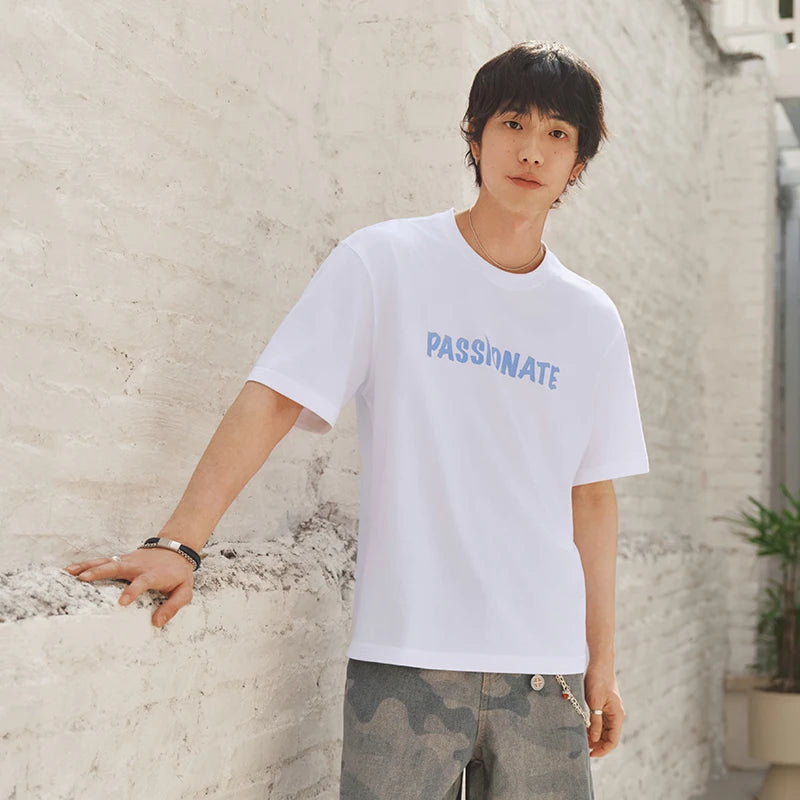 Semir Men Tshirt Moisture Wicking Quick Dry Letter Print Knit Short Sleeve 2026 Couple Fashion Casual Daily Top Wear