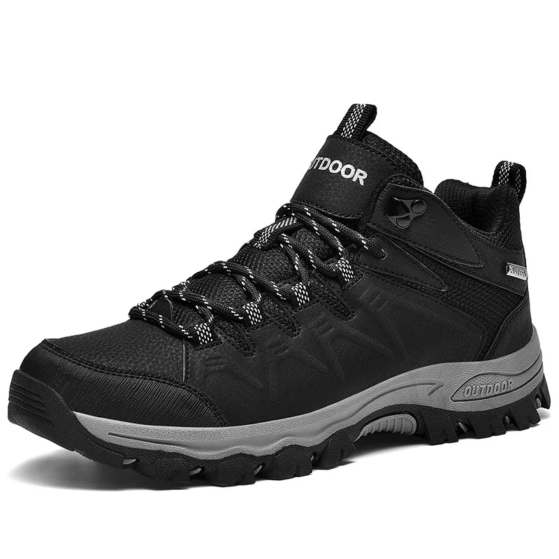 Men's hiking shoes four seasons non-slip outdoor casual walking shoes fashion youth high-top comfort cross-country sports shoes