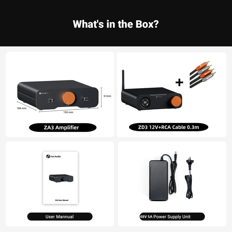 Fosi Audio ZD3 ប៊្លូធូស USB Desktop DAC ARC Input, ES9039Q2M ឧបករណ៍ឌិកូដឌីជីថលដែលមានតុល្យភាពពេញលេញសម្រាប់ឧបករណ៍ពង្រីកសំឡេងស្តេរ៉េអូជាមួយឧបករណ៍បញ្ជាពីចម្ងាយ