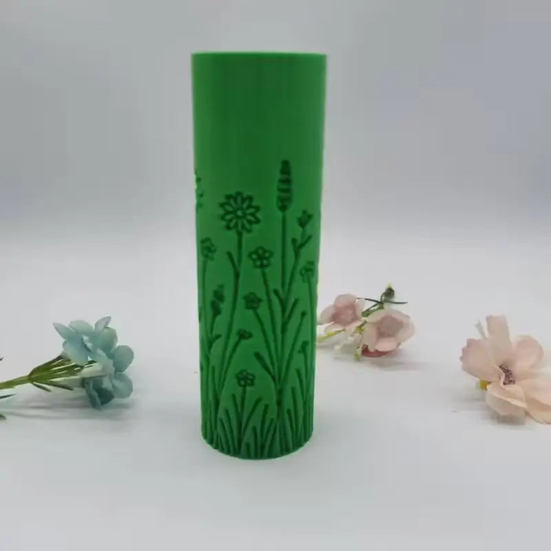 1pcs Seamless Texture Roller for Clay – Sea, Grass & Marine Patterns, No Carve, Plastic, Pottery Tool