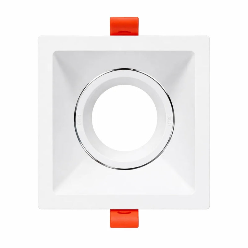 1/10PCS GU10 GU5.3 Spotlights Lamp Base Cearmic Lamp Holder Adjustable Ceiling Spotlight Kit White Square Round Light Kit