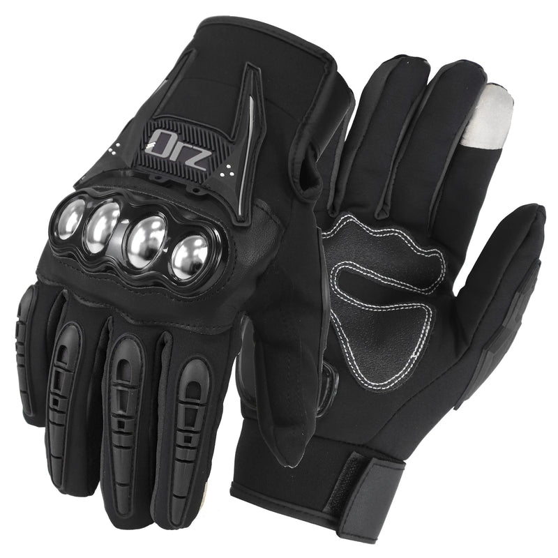 ORZ Motobike Motorcycle Knitting Unisex Moto Touch Screen Breathable Motocross Riding Racing Alloy Protective Full Finger Gloves