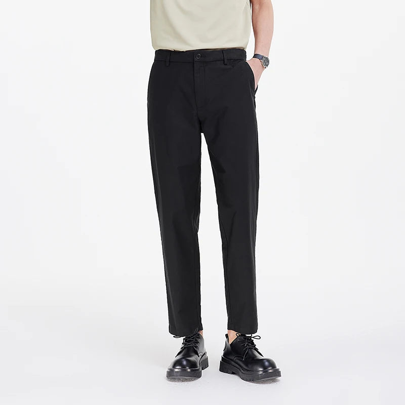 Semir Men Pants Solid 2026 Ankle Length Tapered Elastic Waist Urban Casual Everyday Style Soft Comfortable Daily Wear Trendy