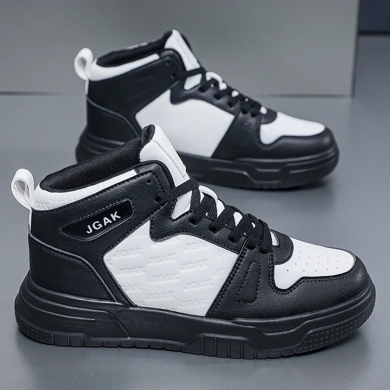 Plus Big Size 49 50 51 52 High Top Skateboarding Shoes Men Fashion Leather Casual Sneakers Dropshipping