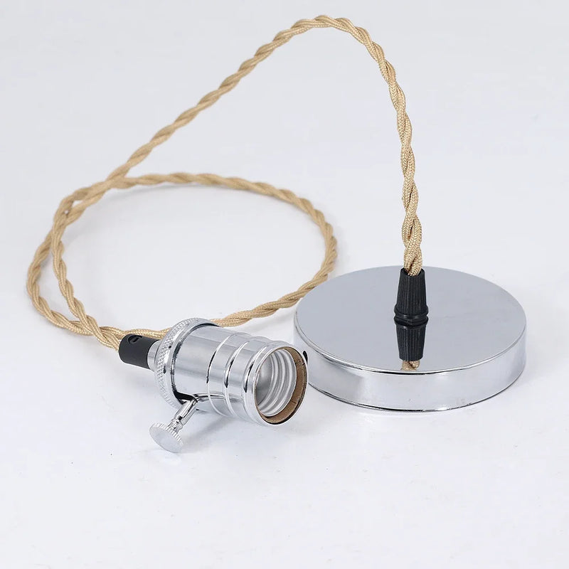 ចង្កៀងព្យួរ LED បែប Vintage ជើងទ្រចង្កៀង E26 E27 រន្ធដោត 110V 220V ចង្កៀង E27 សម្រាប់គ្រឿងបន្ថែមចង្កៀងព្យួរបែប Retro DIY