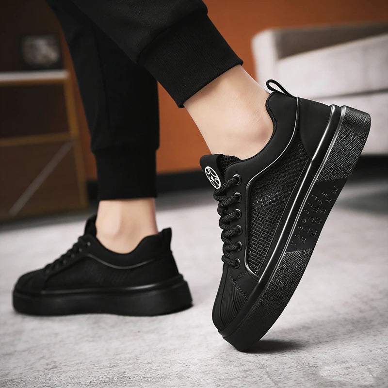Men's breathable heighten casual shoes thick sole summer new comfort outdoor walking shoes Fashion youth Joker sports board shoe