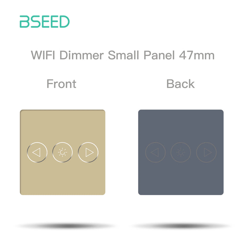 BSEED 1/2/3Gang Wall Touch Switch Small Glass Panel 47mm Dimmer Curtain Crystal Panel Parts Only DIY Combine With Glass Frame