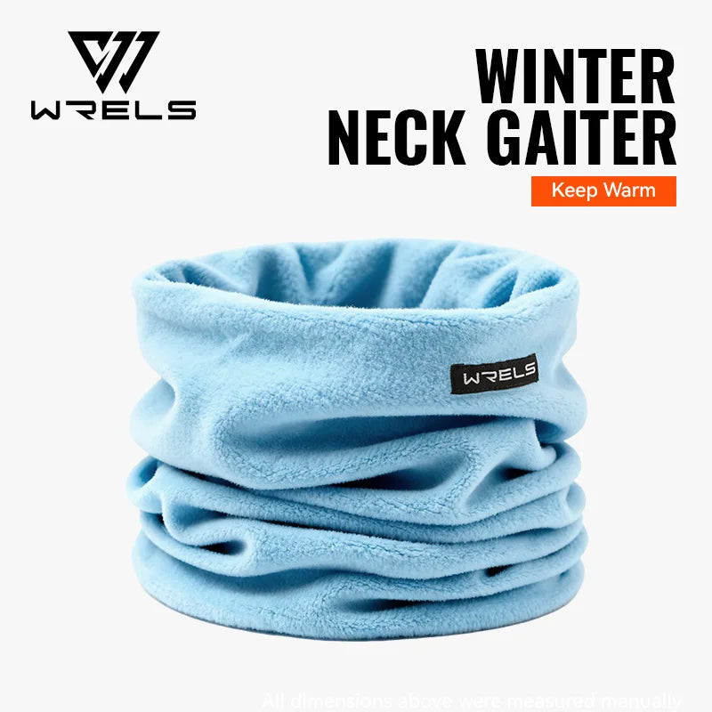 WRELS Winter Fleece Neck Gaiter Warmer Thick Windproof Face Cover Scarf for Cold Weather Outdoor Sports