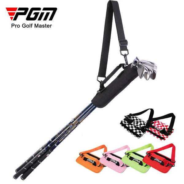 PGM Portable Mini Golf Bags Can Hold 5 Clubs Ultra-light Simple Hand bag Backpack Carrier Belt SOB006