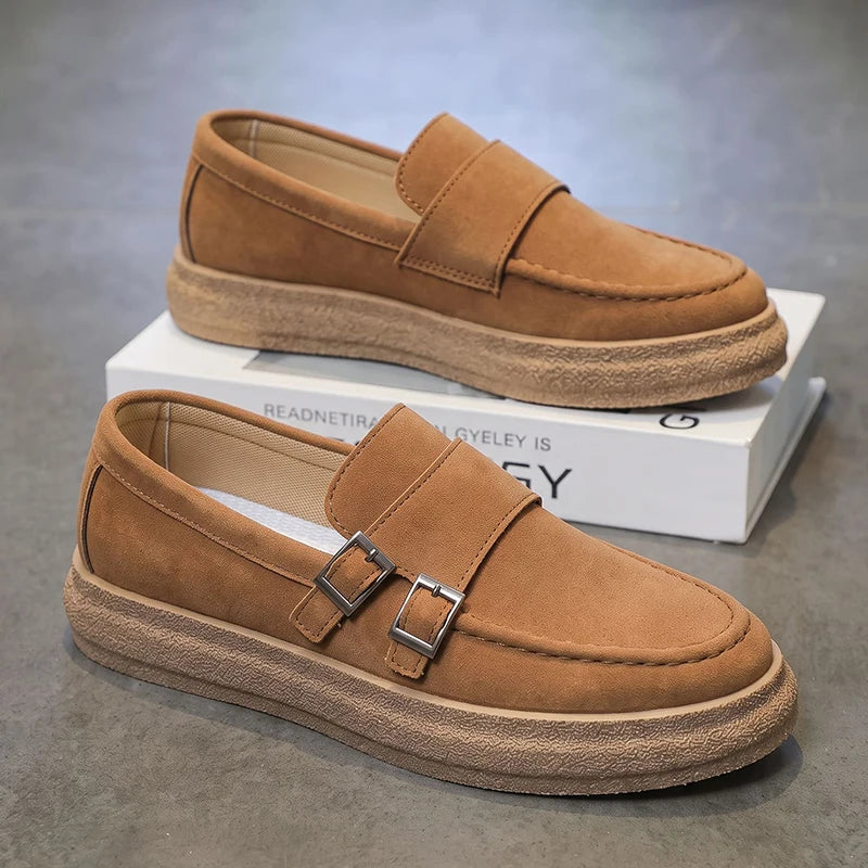 Men's slip on Lazy casual shoes four seasons new breathable light soft-sole non-slip comfort youth Joker outdoor walking shoes