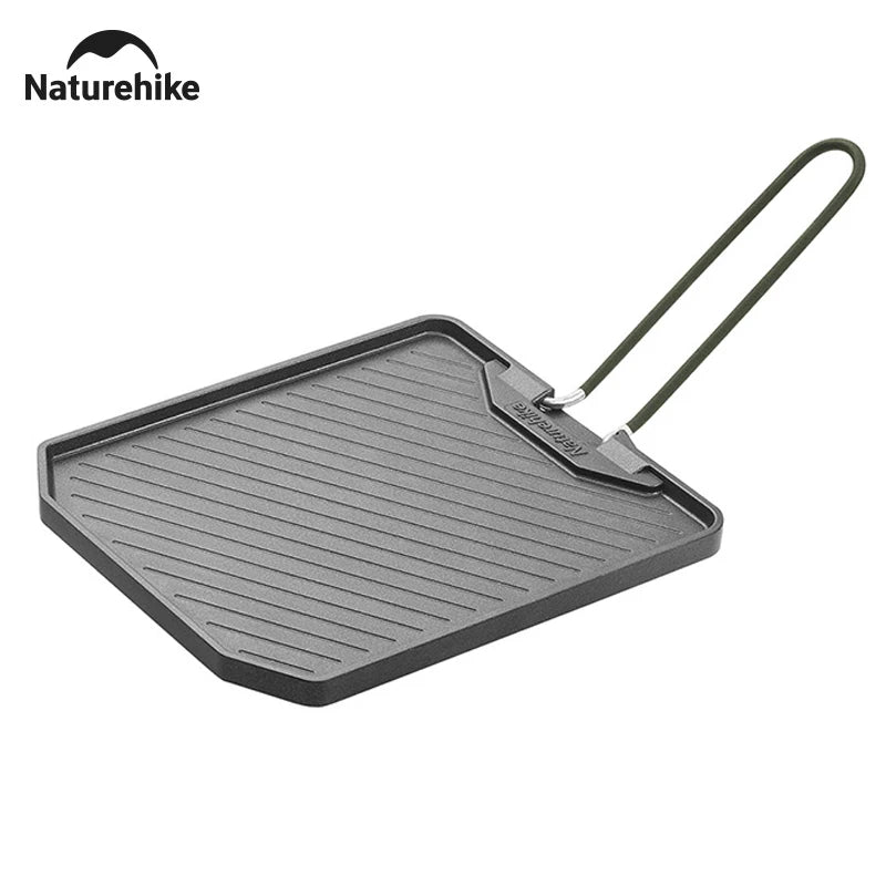 Naturehike Non Stick Frying Pan Folding Large Capacity Cooking Set Portable Picnic Grill Tray Hiking Bbq Camping Oven Plate