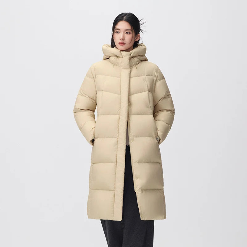 អាវក្រៅ Semir សម្រាប់នារី ប្រវែងវែង ធន់នឹងទឹក ឆ្នាំ២០២៦ ថ្មី ស្លៀកប្រចាំថ្ងៃ រដូវរងា ស្ទីលធម្មតា ទីក្រុង អាកាសធាតុត្រជាក់ ពាក់ជាស្រទាប់ៗ