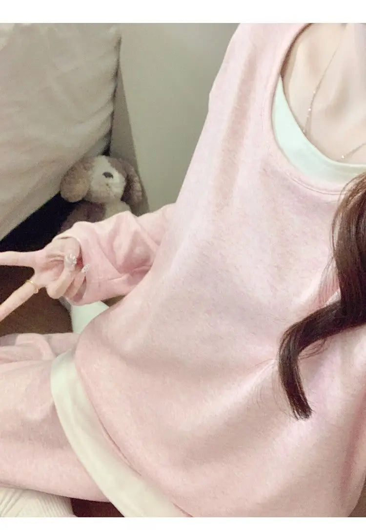 Pyjama Femme Lounge Korean Ladies Sleepwear Pajamas Set Comfort Spring Autumn Women's Home Clothes Modal Nightwear Pijama Suit