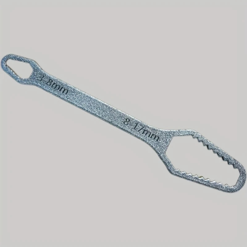 Heavy-Duty Adjustable Ratchet Wrench with Self-Locking Mechanism-All in One Multi-Headed Tool,SAE & Metric Sizes,for Automotive