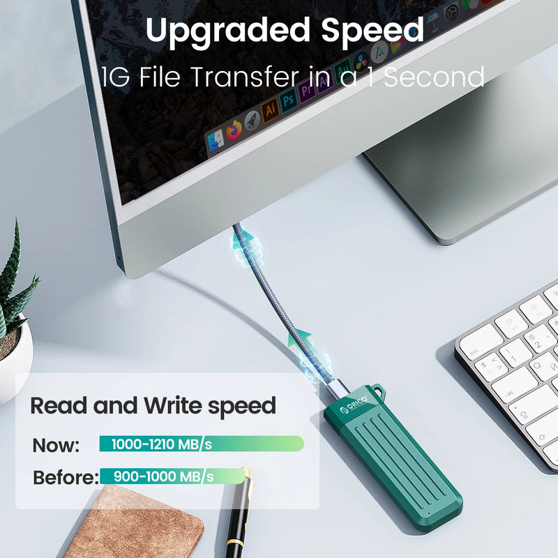 ORICO M2 SSD Case NVMe USB Type C Gen2 10Gbps PCIe SSD Enclosure M.2 NVMe Enclosure M.2 SATA NGFF 6Gbps Solid State Drive Case
