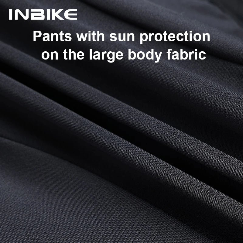 INBIKE High-waisted Women's Cycling Bib Trousers Spring Summer MTB Clothing Bicycle Pants Padding Bike Leggings Pant with Pocket