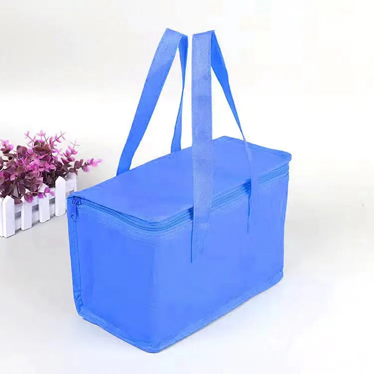 1pc Portable Foldable Reusable Thermal Bag,Aluminum Foil Lining Insulated Bag,Outdoor Camping Refrigerated Pouch for Drinks,Food