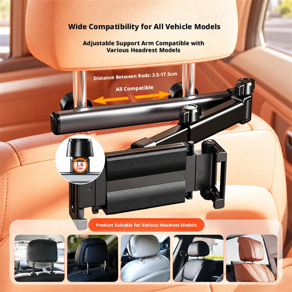 SEAMETAL Universal 4.7-12.9 Inch Car Tablet Holder Foldable Headrest Tablet Mount Phone Stand for Iphone Ipad Xiaomi Samsung