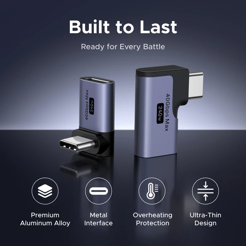 UGREEN USB-C Fmale to USB-C Male Adapter Right Angle 3PCS/2PCS Support 240W Fast Charging & 40Gbps For Macbook Ipad Phone