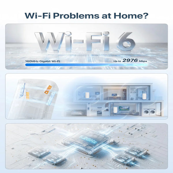 ប្រព័ន្ធ WiFi6 Mesh របស់ Tenda AX3000 EX/MX12 រ៉ោតទ័រឥតខ្សែ Wi-Fi6 Mesh WiFi Router រហូតដល់ 7000 ហ្វីតការ៉េ។ ឧបករណ៍ពង្រីកចម្ងាយ Wifi WIFI 6 Mesh