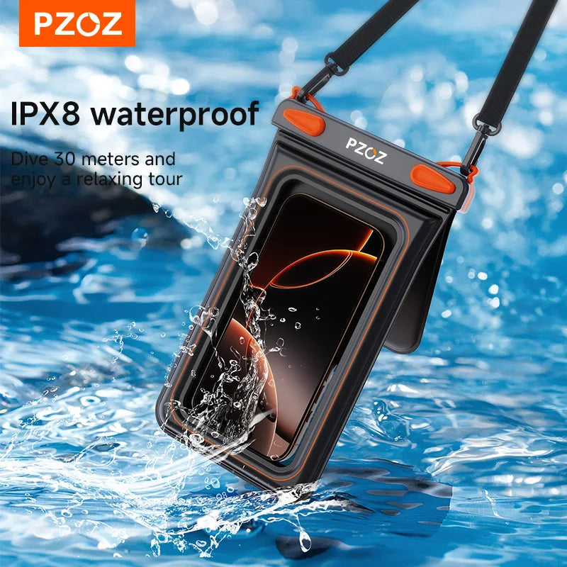 PZOZ For waterproof envelope phone pouch cases water proof diving phone case bag iphone 17 16 13 11 pro max accessories Samsung