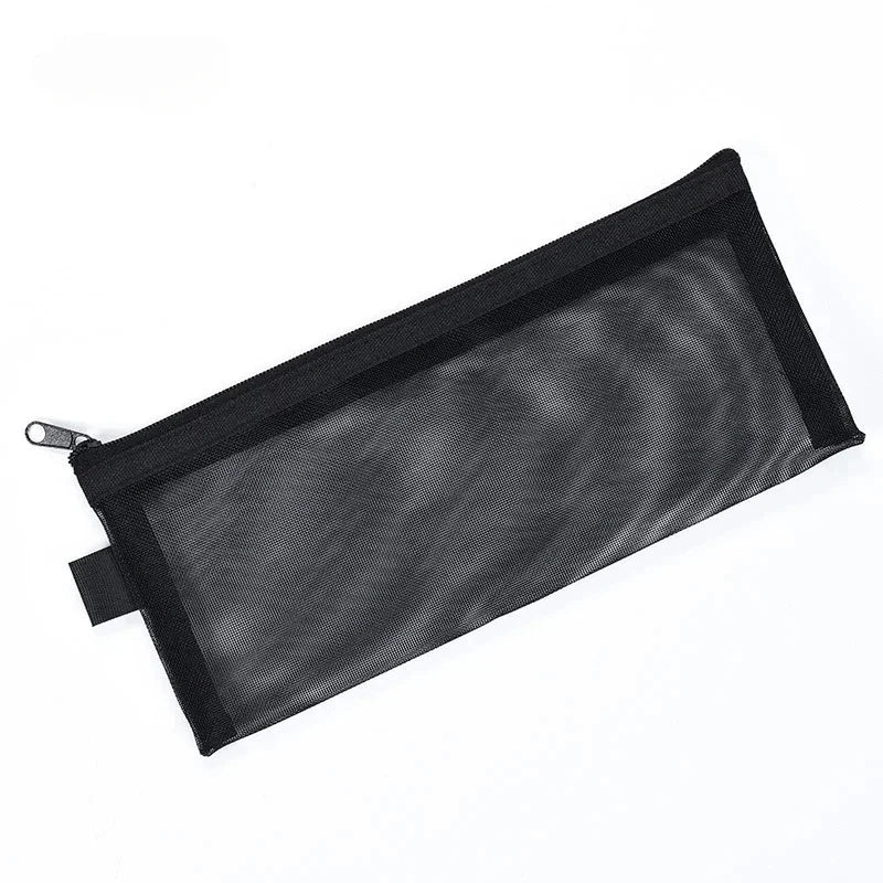 1pc Transparent Mesh Cosmetic bag with Zipper Closure, Lightweight Installation Portable Organizer Travel, Cosmetic bag.